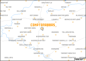 map of Compton Abbas