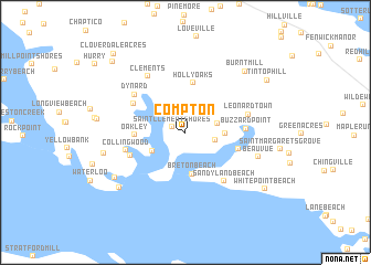 map of Compton