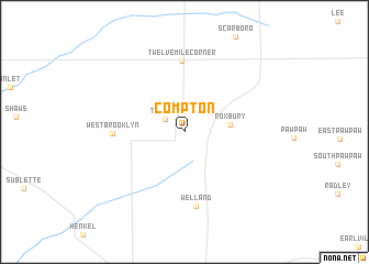 map of Compton