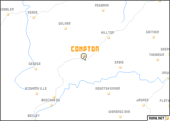 map of Compton