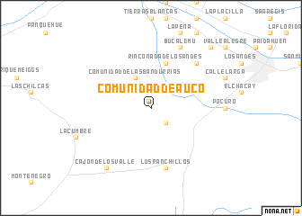 map of Comunidad de Auco