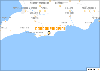 map of Conca dei Marini