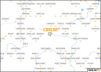 map of Con Căn