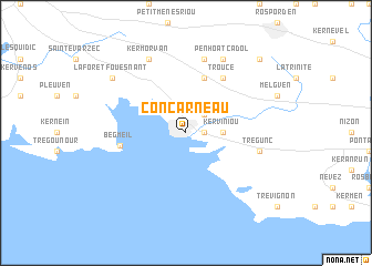 map of Concarneau