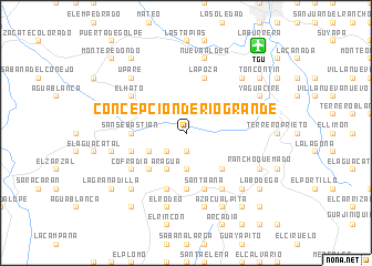 map of Concepción de Río Grande