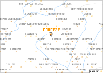 map of Concèze