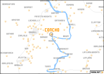 map of Concho