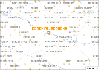 map of Conchy-sur-Canche