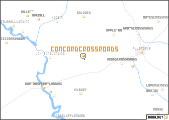 map of Concord Crossroads