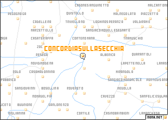 map of Concordia sulla Secchia