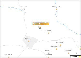 map of Concórdia