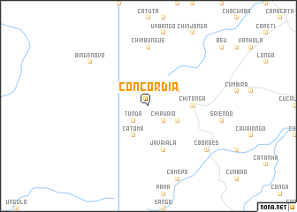 map of Concórdia