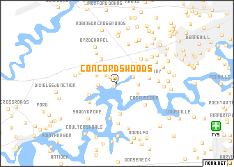 map of Concords Woods