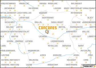 map of Concorès