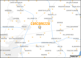 map of Concorezzo