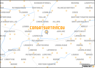 map of Condat-sur-Trincou