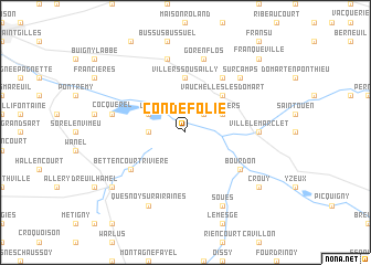 map of Condé-Folie