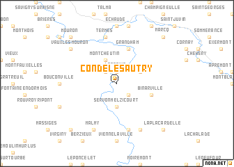 map of Condé-lès-Autry