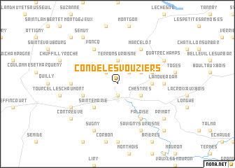 map of Condé-lès-Vouziers