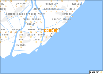 map of Côn Dến