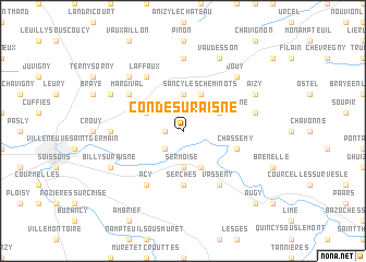 map of Condé-sur-Aisne