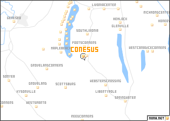 map of Conesus