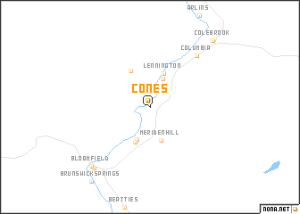 map of Cones