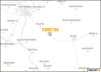 map of Conetoe