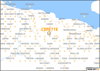 map of Conette