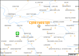 map of Coney Weston