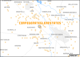 map of Confederate Glen Estates