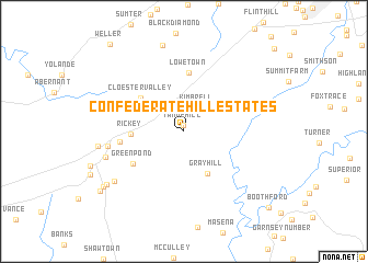 map of Confederate Hill Estates