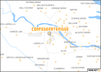 map of Confederate Ridge