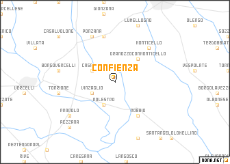 map of Confienza