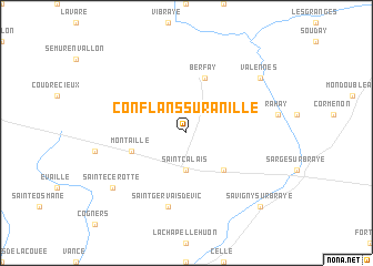 map of Conflans-sur-Anille