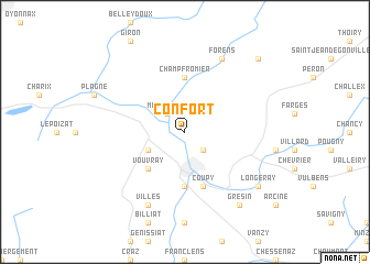 map of Confort