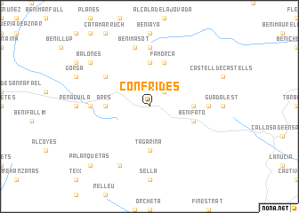 map of Confrides