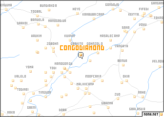 map of Congo Diamond