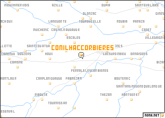 map of Conilhac-Corbières