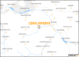 map of Conklin Forks