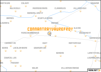 map of Connantray-Vaurefroy