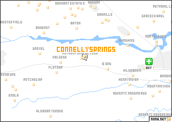 map of Connelly Springs