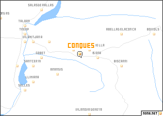 map of Conques