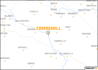 map of Conrads Mill