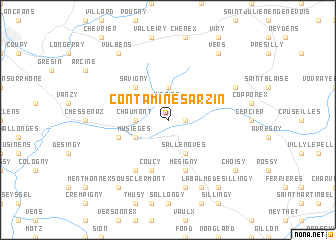 map of Contamine-Sarzin