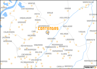 map of Contendas