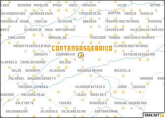 map of Contensas de Baixo