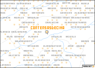 map of Contensas de Cima