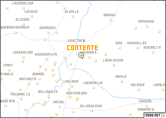 map of Contente