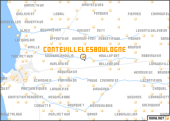 map of Conteville-lès-Boulogne